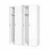 Roupeiro RIVER com 4 portas de bater (197,5x150,4x52,6)