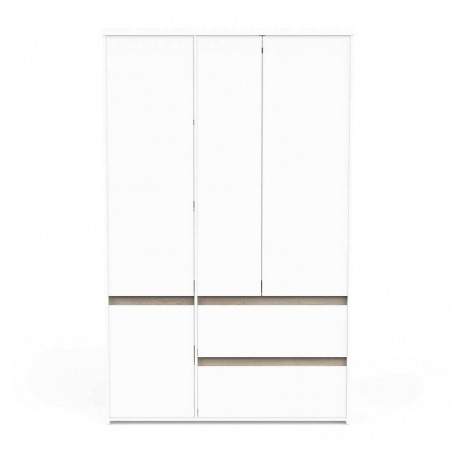 Roupeiro CLYDE com 4 portas de bater e 2 gavetas (138x187x50)