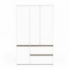 Roupeiro CLYDE com 4 portas de bater e 2 gavetas (138x187x50)