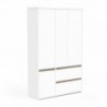Roupeiro CLYDE com 4 portas de bater e 2 gavetas (138x187x50)