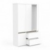 Roupeiro CLYDE com 4 portas de bater e 2 gavetas (138x187x50)