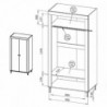 Roupeiro MOSSA com 2 portas de bater (96x193x55)