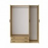 Roupeiro RAPID com 3 portas e 2 gavetas (149x208x51)