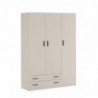 Roupeiro RAPID com 3 portas e 2 gavetas (149x208x51)