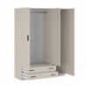 Roupeiro RAPID com 3 portas e 2 gavetas (149x208x51)