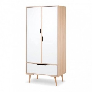Roupeiro SOFIE com 2 portas de bater e 1 gaveta (180x60x50)