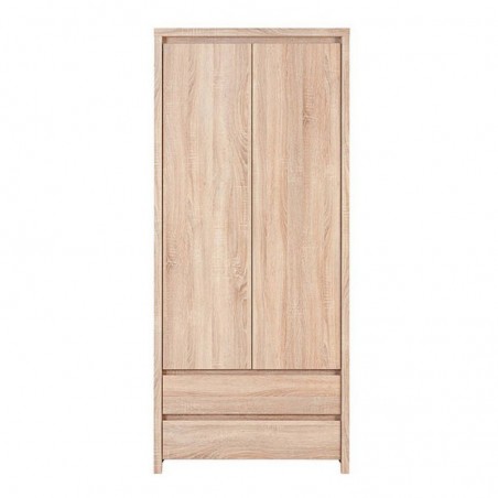 Roupeiro KASPIAN 2 com 2 portas de bater e 2 gavetas (90x200,5x55,5)