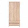 Roupeiro KASPIAN 2 com 2 portas de bater e 2 gavetas (90x200,5x55,5)