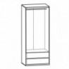 Roupeiro KASPIAN 2 com 2 portas de bater e 2 gavetas (90x200,5x55,5)
