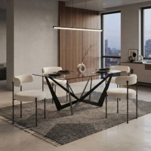 Pack Mesa de Jantar W + 4 Cadeiras de Sala Tucker
