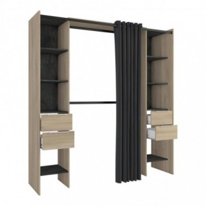 Armário closet DANA com 4 gavetas (189,70x200,30x50)