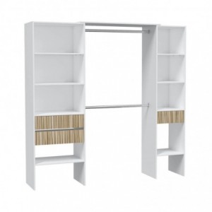 Armário closet ETHNA com 3 gavetas (190x187x40)