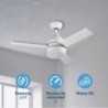 Ventoinha de Teto Grunkel SKYECO-52 c/ Luz