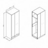 Roupeiro OFFICE NEW com 2 portas de bater (80x224x57)