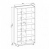 Elemento prateleiras YASUMI com 2 portas (98x201x39)