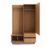 Móvel hall YASUMI com 2 portas, 2 gavetas e espelho (125x201x39)