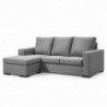 Sofá chaise long reversível SANTORO com 2 lugares (190x150cm)