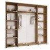 Roupeiro TOP 21 com 2 portas de correr e espelho (200x200x62)
