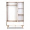 Roupeiro SOFIE com 3 portas de bater e 1 gaveta (117x180x50)