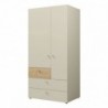 Roupeiro YUKI com 2 portas de bater e 3 gavetas (90x185x60)