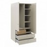 Roupeiro YUKI com 2 portas de bater e 3 gavetas (90x185x60)