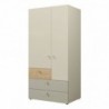 Roupeiro YUKI com 2 portas de bater e 3 gavetas (90x185x60)