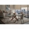 Pack Mesa de Jantar Redonda Charlotte + 4 Cadeiras Rory (Beige)
