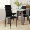 Pack Mesa de Jantar Ondas U + 4 Cadeiras Emi (Preta)