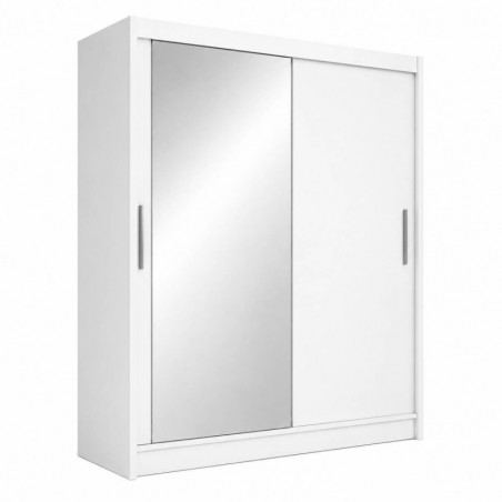 Roupeiro WESTA VI com 2 portas de correr e espelho (150x200x58)