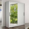 Roupeiro WESTA VI com 2 portas de correr e espelho (150x200x58)