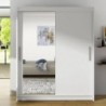 Roupeiro WESTA VI com 2 portas de correr e espelho (150x200x58)
