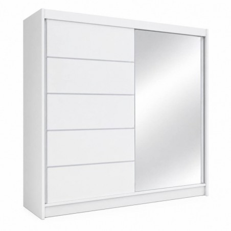 Roupeiro TALIN III com 2 portas de correr e espelho (180x215x58)