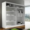 Roupeiro TALIN III com 2 portas de correr e espelho (180x215x58)
