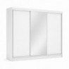 Roupeiro DERBY I com 3 portas de correr e espelho (200x215x58)