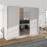 Roupeiro DERBY I com 3 portas de correr e espelho (200x215x58)