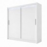 Roupeiro LONDON I com 2 portas de correr e LED (180x215x58)