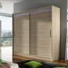 Roupeiro LONDON I com 2 portas de correr e LED (180x215x58)