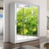 Roupeiro WESTA XI com 2 portas de correr, espelho e LED (150x200x58)