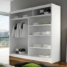 Roupeiro TALIN V com 2 portas de correr, espelho e LED (180x215x58)