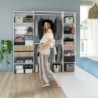 Armário closet ETHNA com 3 gavetas (190x187x40)