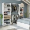 Armário closet ETHNA com 3 gavetas (190x187x40)