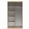 Roupeiro INOVA com 2 portas de correr e espelho (120x216x62)