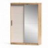 Roupeiro INOVA com 2 portas de correr e espelho (150x216x62)