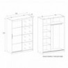 Roupeiro INOVA com 2 portas de correr e espelho (150x216x62)
