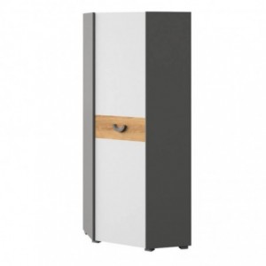 Roupeiro CARINI de canto com 1 porta de bater (73x189x73)