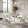 Pack Mesa de Jantar Turin + 4 Cadeiras Dinamarca (Branca)