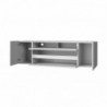 Base TV SOUND com 3 portas e luz LED (137x43x33)