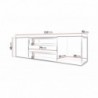 Base TV SOUND com 3 portas e luz LED (137x43x33)