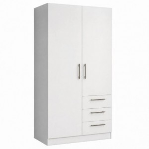 Roupeiro TECKNO com 2 portas de bater e 3 gavetas (80x200x50)