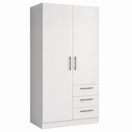 Roupeiro TECKNO com 2 portas de bater e 3 gavetas (80x200x50)